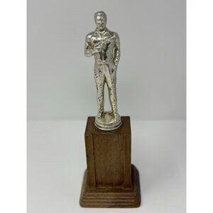 Vintage 1960s Wood And Metal Rifle Pistol Shooting Award Trophy Award